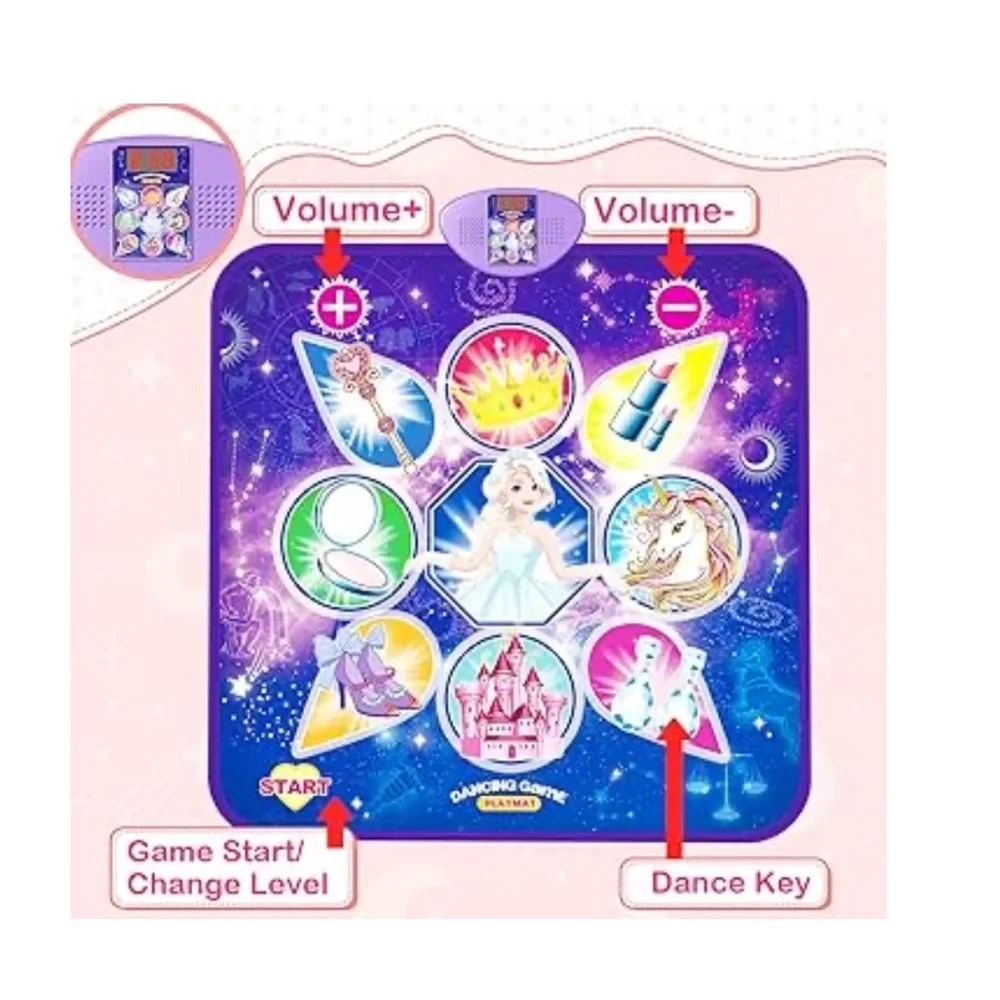 Magical Princess Dance mat Electronic Dance Pad with 7 Game